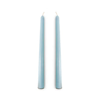 Duo de bougies flambeaux - Bleu ciel