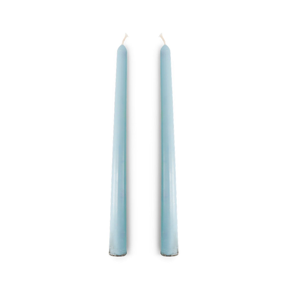Duo de bougies flambeaux - Bleu ciel