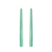 Duo de bougies flambeaux - Vert anis