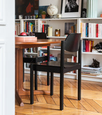 Chaise Achille en bois - Noir