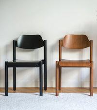 Chaise Achille en bois - Noir