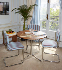 Chaise Classica - Bleu Et Bordeaux