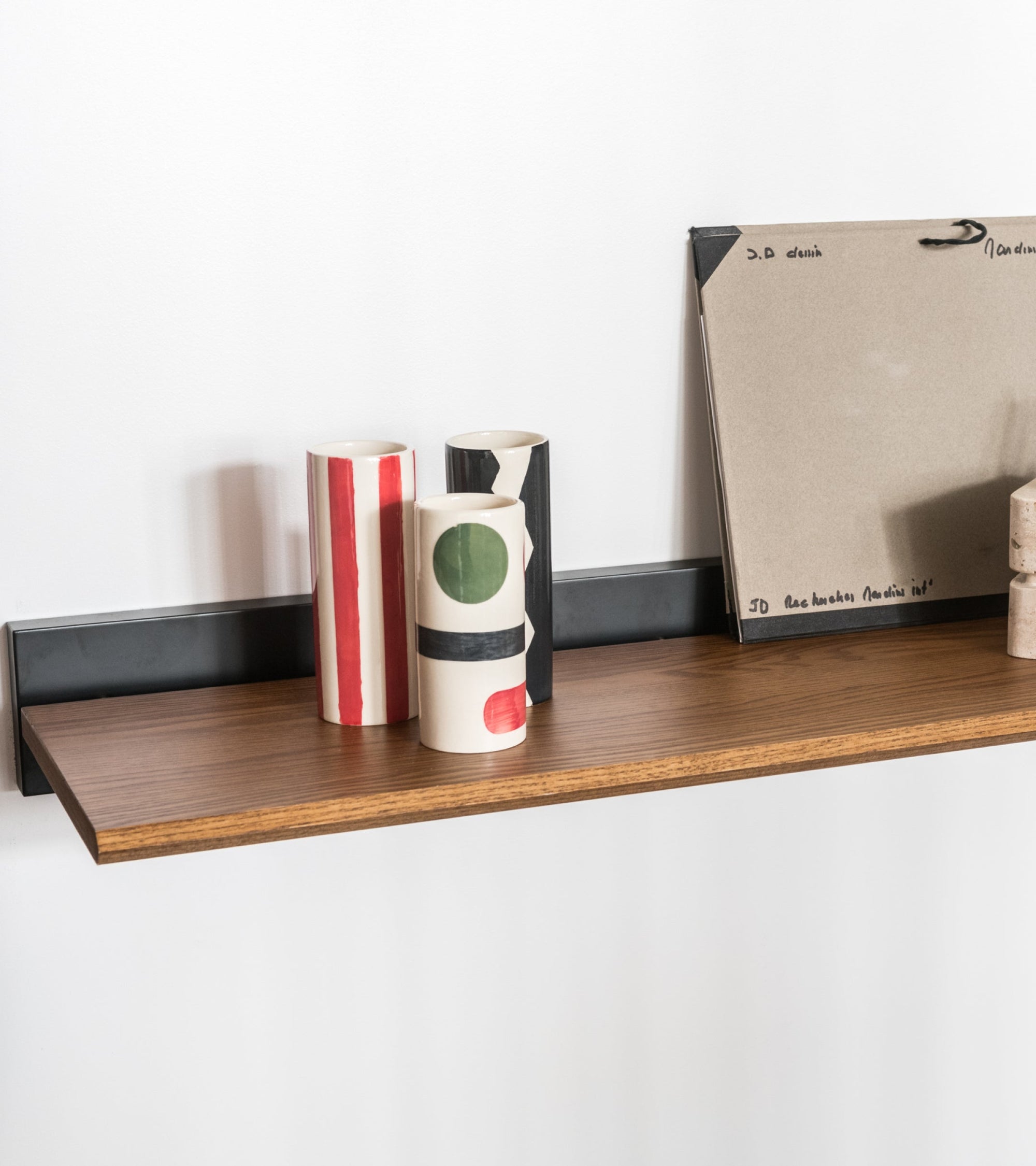 Grande console murale Sola en bois - Iroko