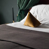 Plaid Copertina en gaze de coton - Olive noire
