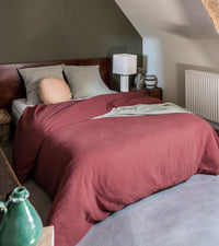 Housse de couette Como en gaze de coton - Brique