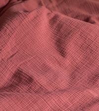Drap-housse Como en gaze de coton - Brique