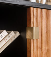 Buffet Sorella en bois - Iroko et Noir