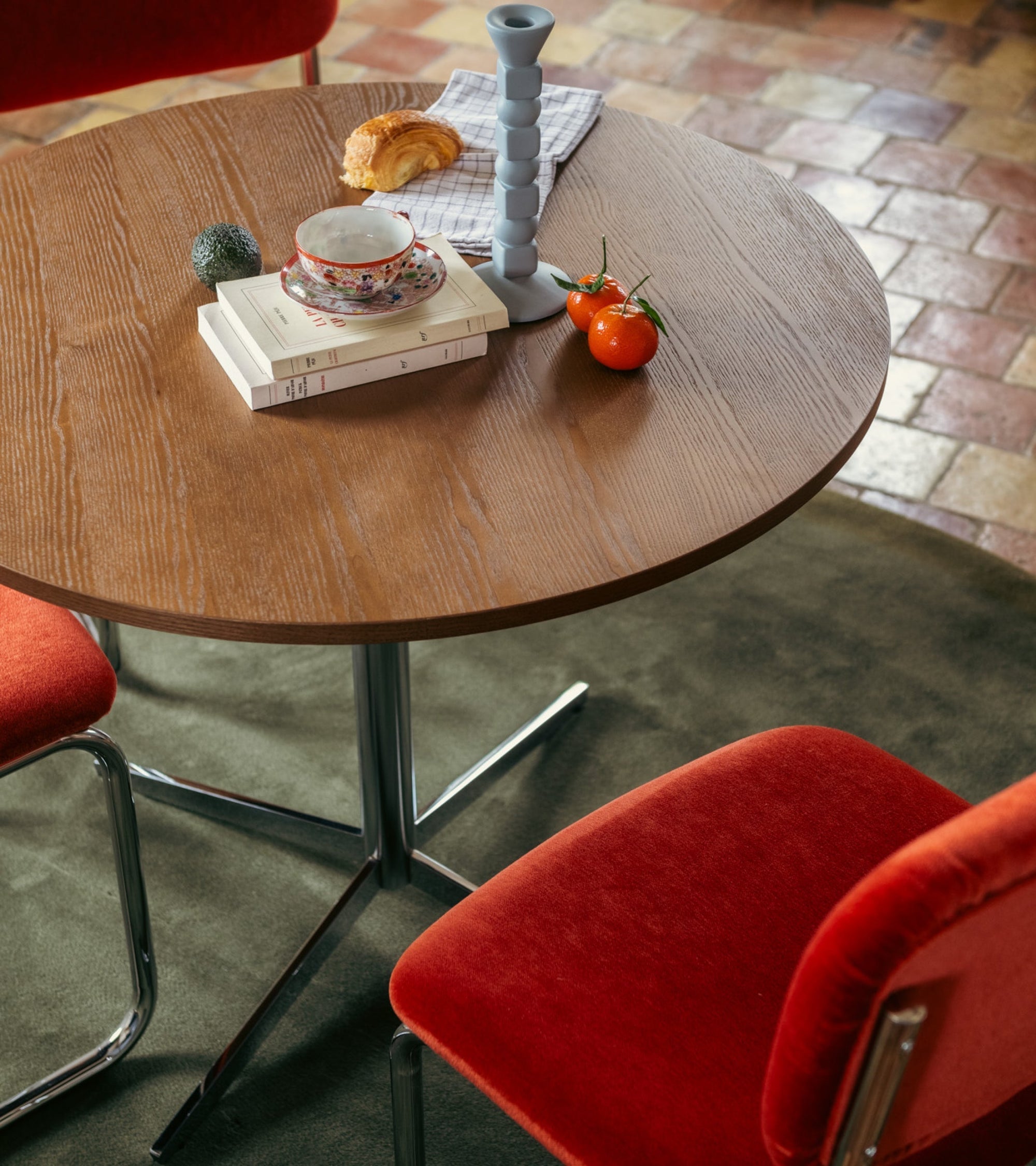 Table de cuisine Amadeo en bois et métal - Iroko