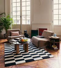 Tapis Firenze 150x200 en laine - Noir