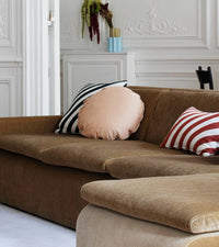 Coussin Bomboloni en satin - Nude