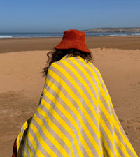 Bob de plage Maremma en éponge - Brique