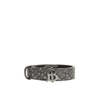 Ceinture en toile écologique et cuir Monogram - Charcoal & Black