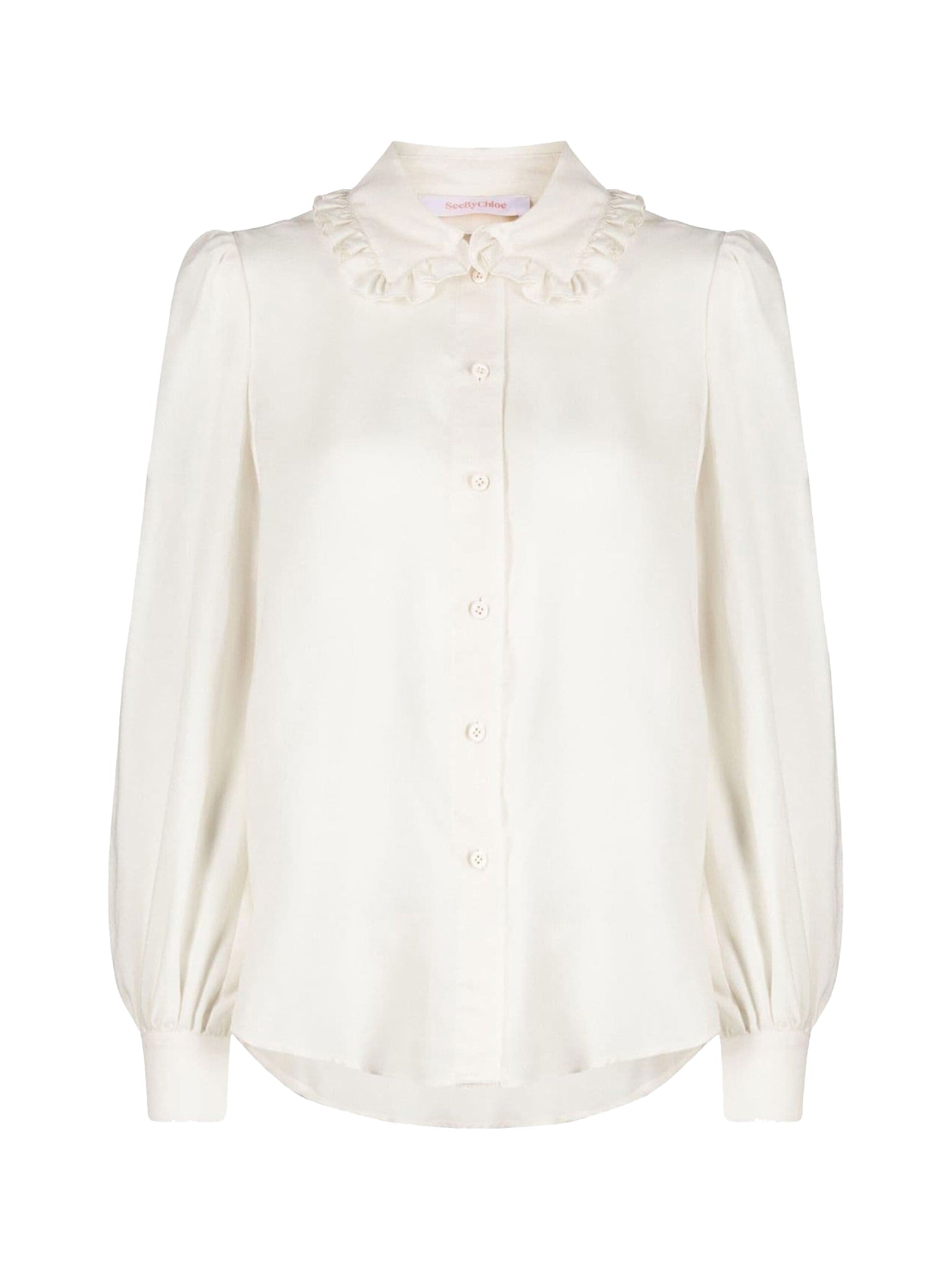 Chemise à col volant - Soft Ivory