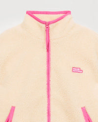 Veste zippée sherpa - Ecru
