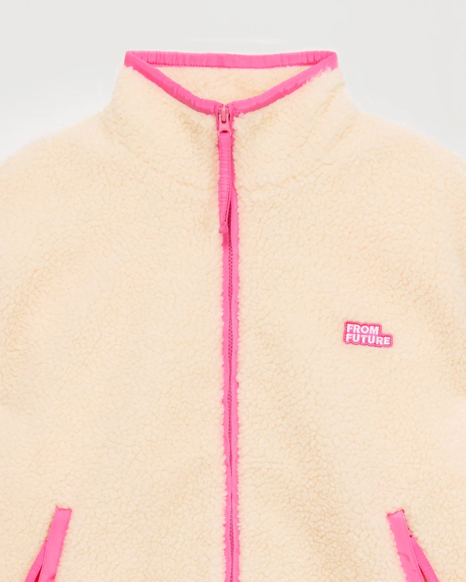 Veste zippée sherpa - Ecru