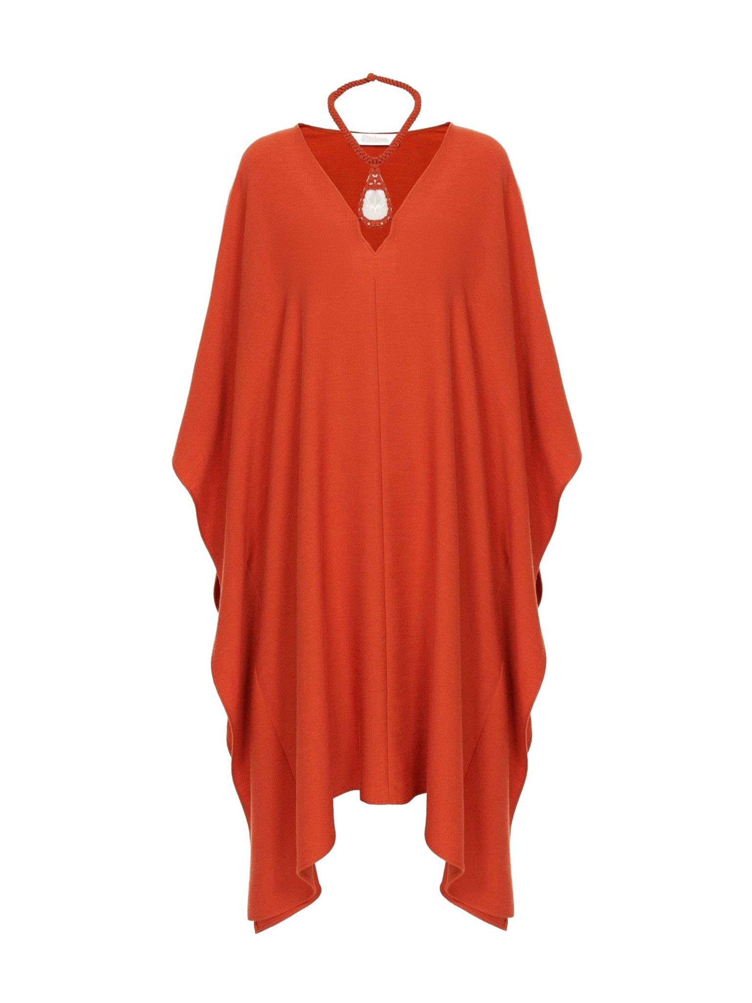 Robe caftan midi en soie - Baroque Orange