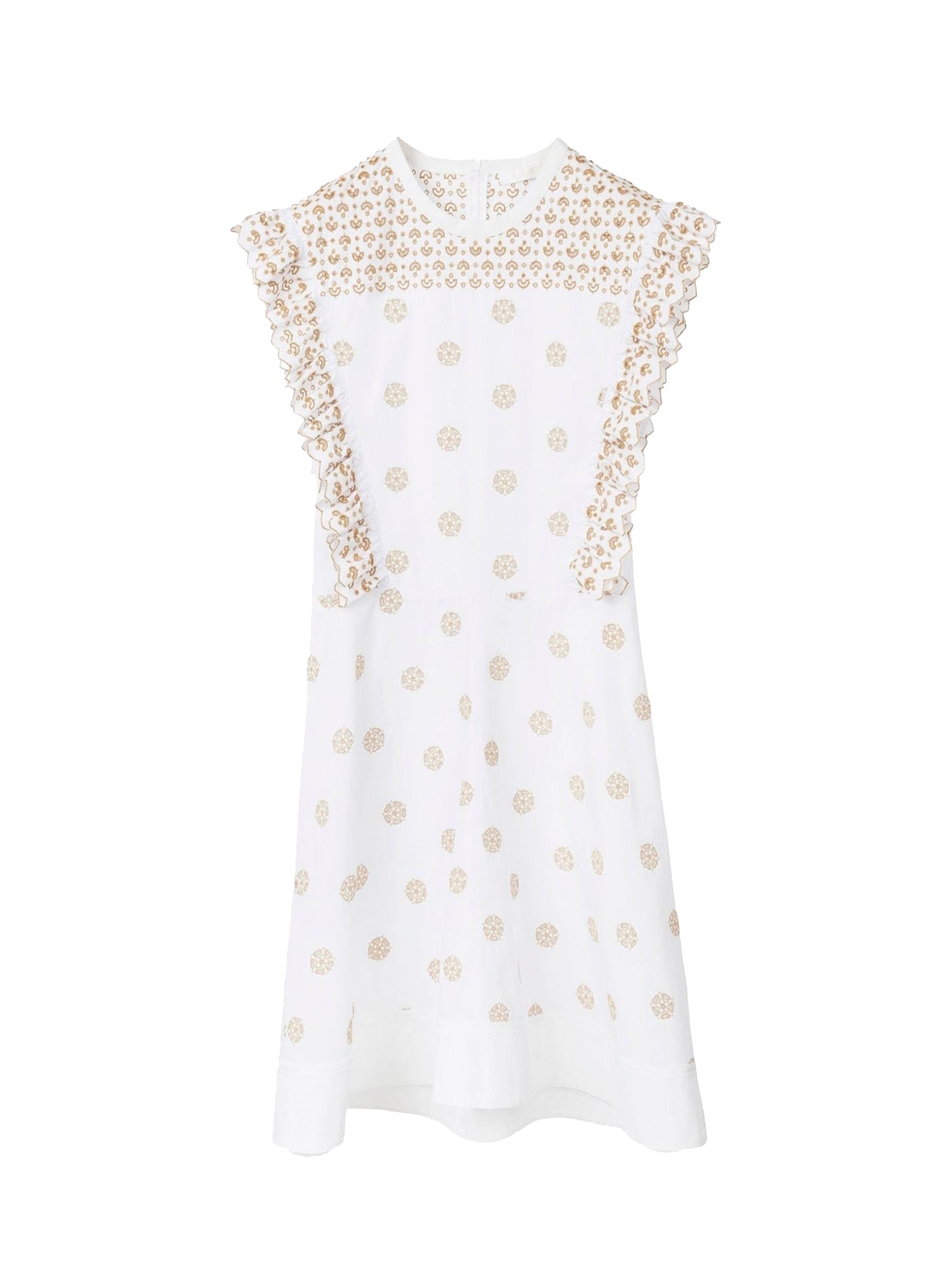 Robe trapèze - White & Beige