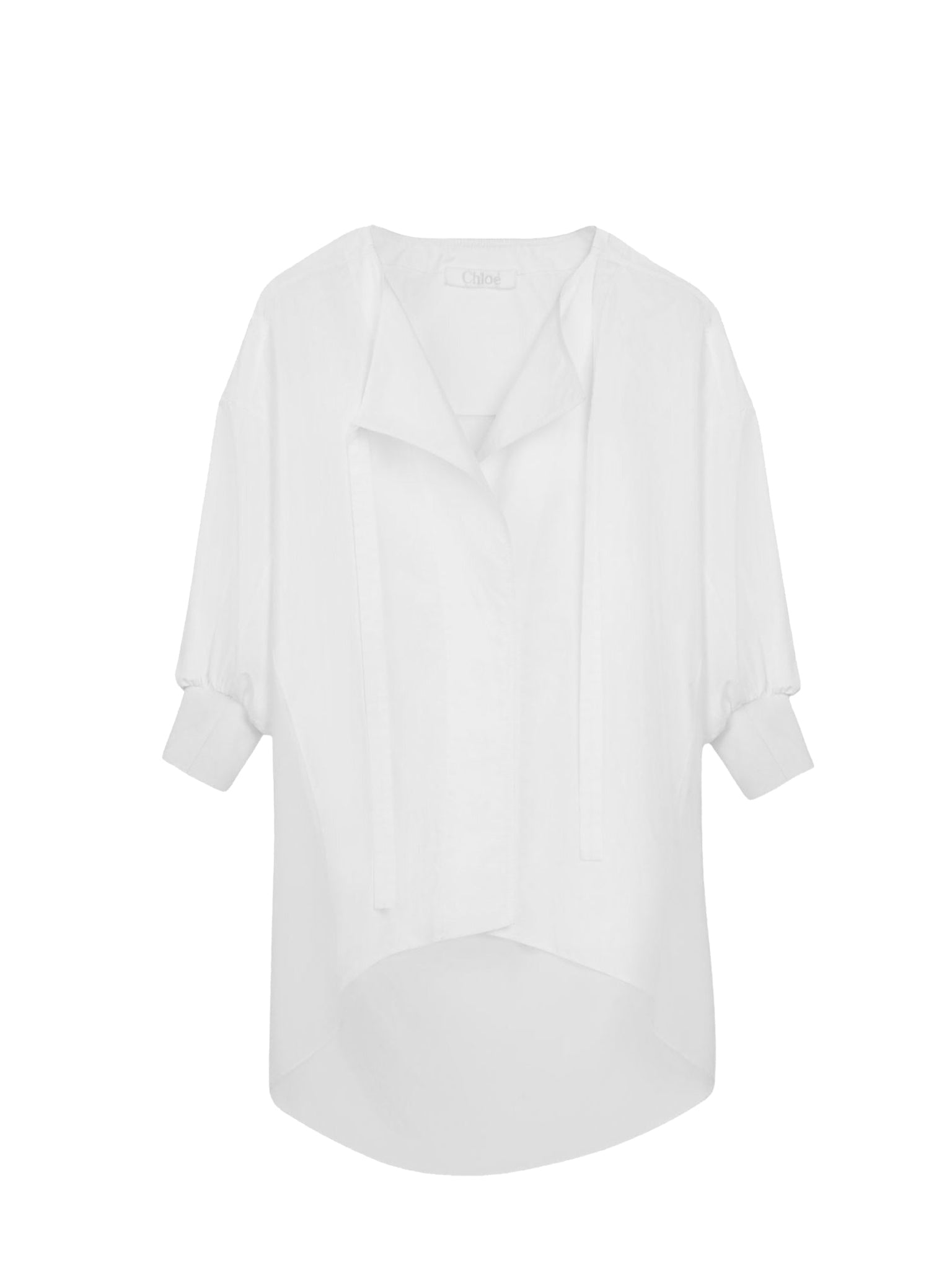 Blouse manches bouffantes structurée - White