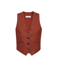 Gilet de costume 3 pièces en laine - Clay Brown