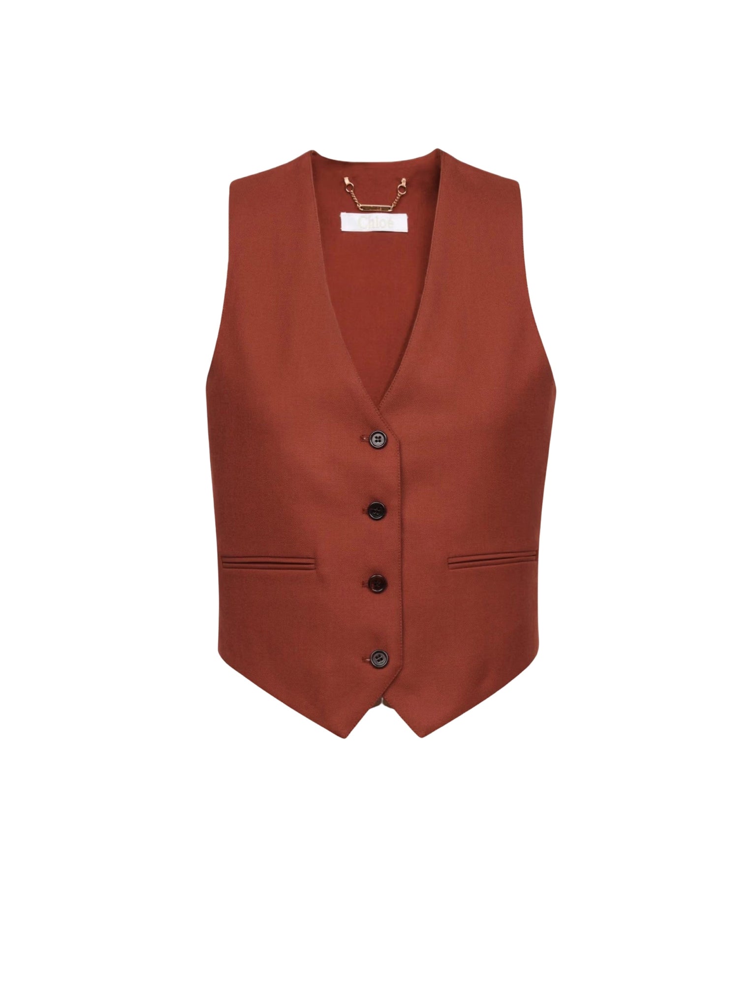 Gilet de costume 3 pièces en laine - Clay Brown