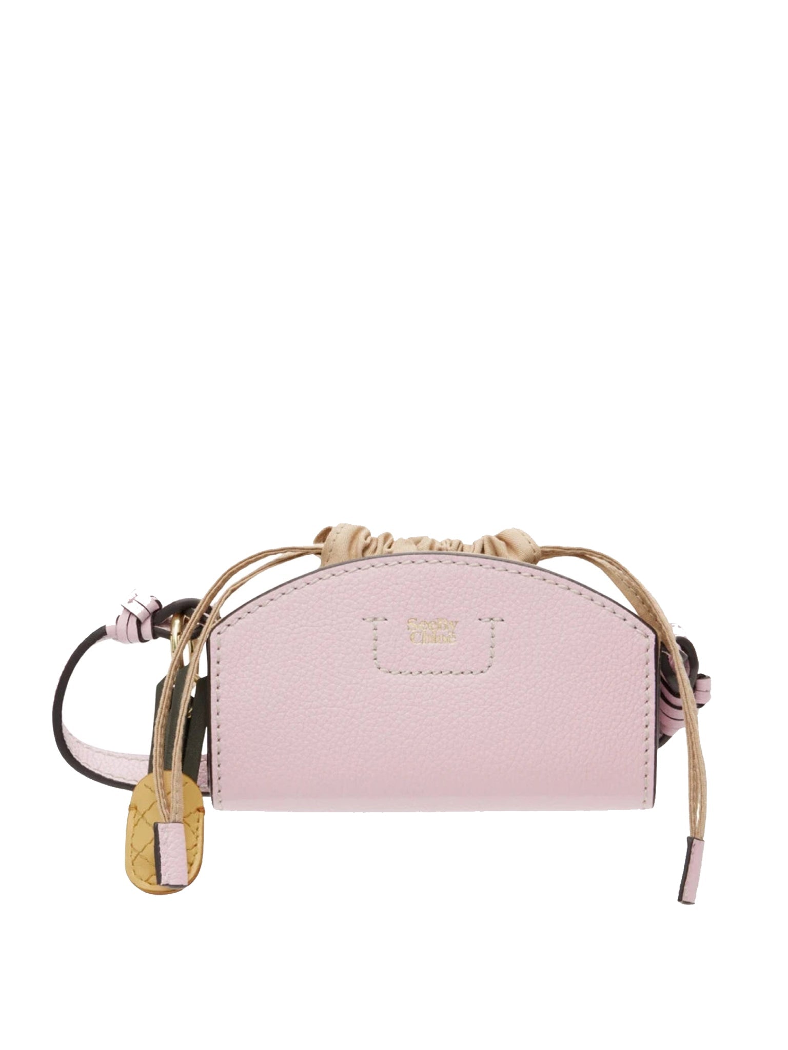Petit sac pochette Cecilya à bandoulière en cuir - Creamy Lilac