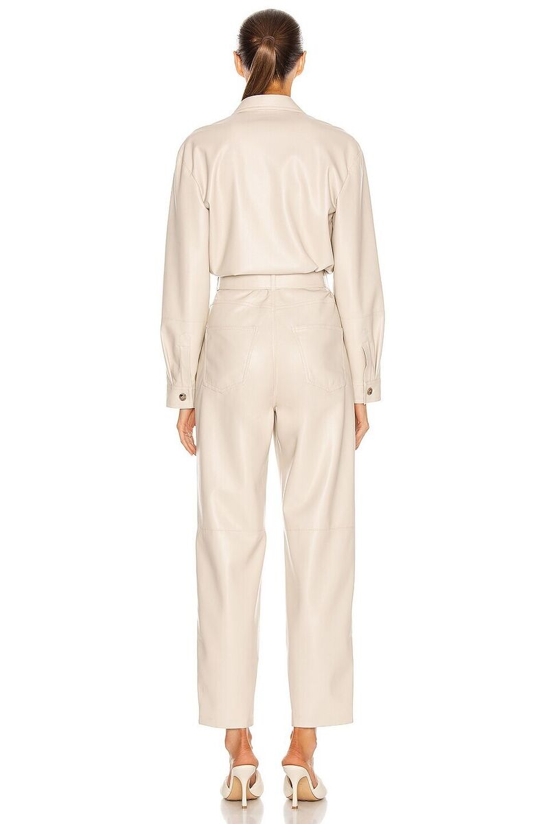Combinaison Ashton ceinturée à manches longues - Creme