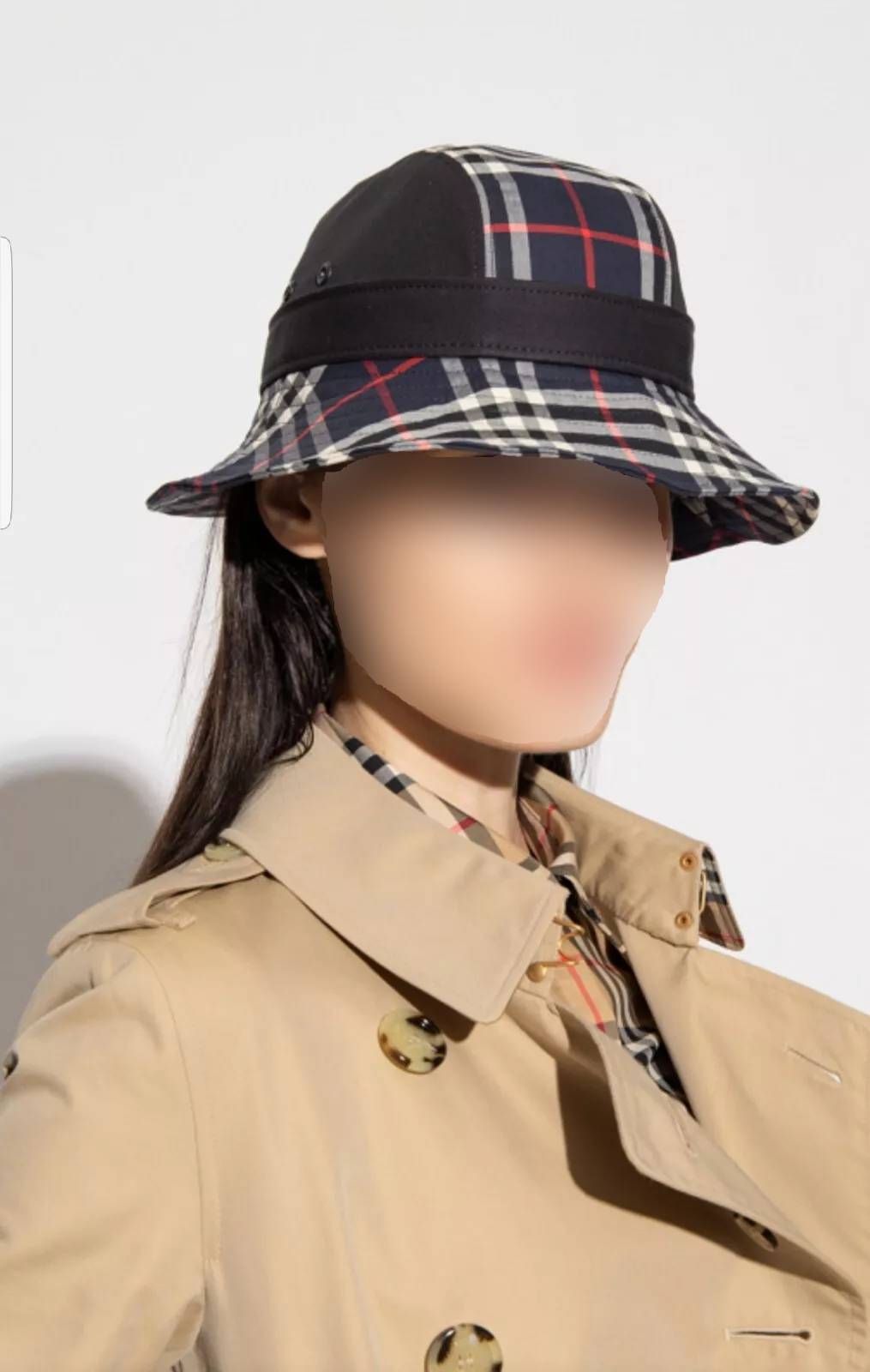 Bob à motif Vintage check - Navy Check