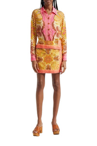 Chemise à motif de palmes - Orange