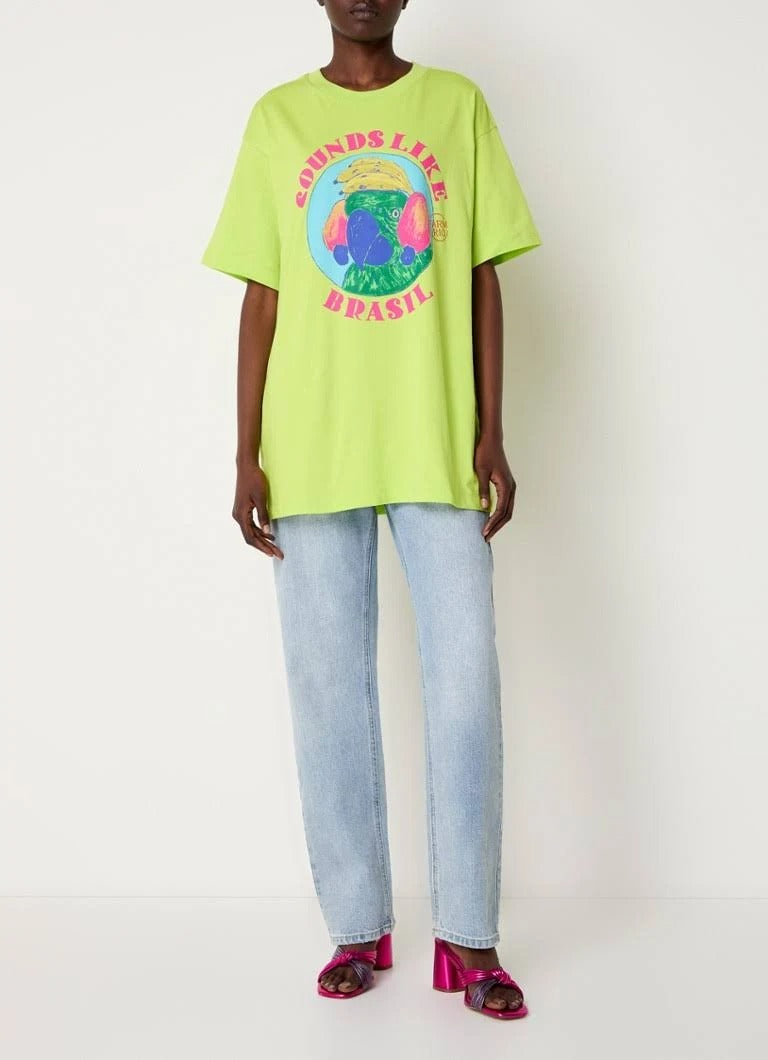 T-shirt ample Sounds Like Brasil en coton - Vert