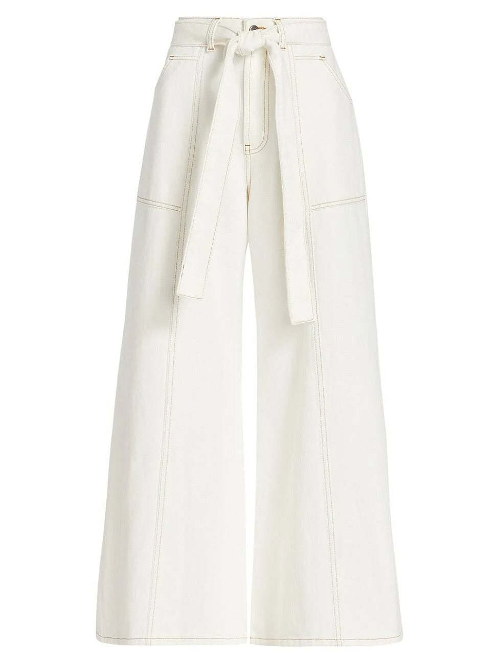 Pantalon en sergé en coton - Off White