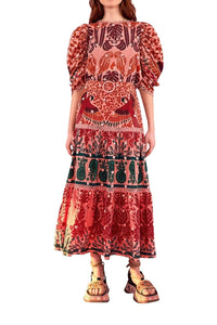 Blouse Ainika à imprimé ara en coton - Multicolore