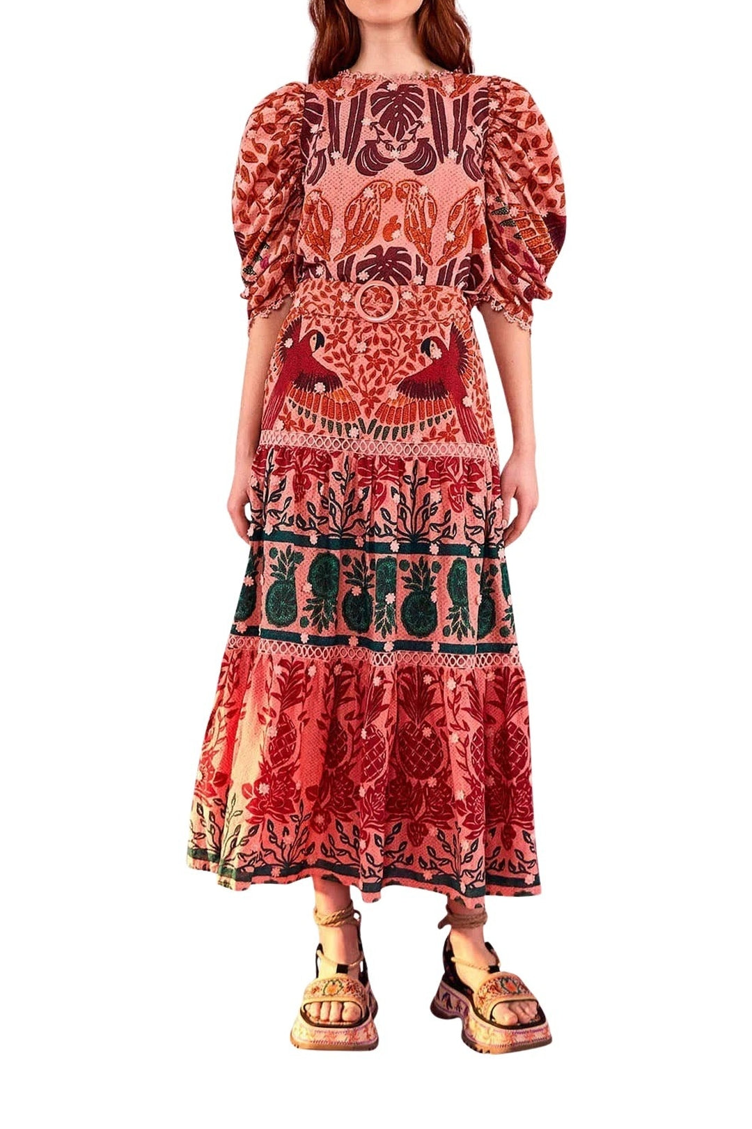 Blouse Ainika à imprimé ara en coton - Multicolore
