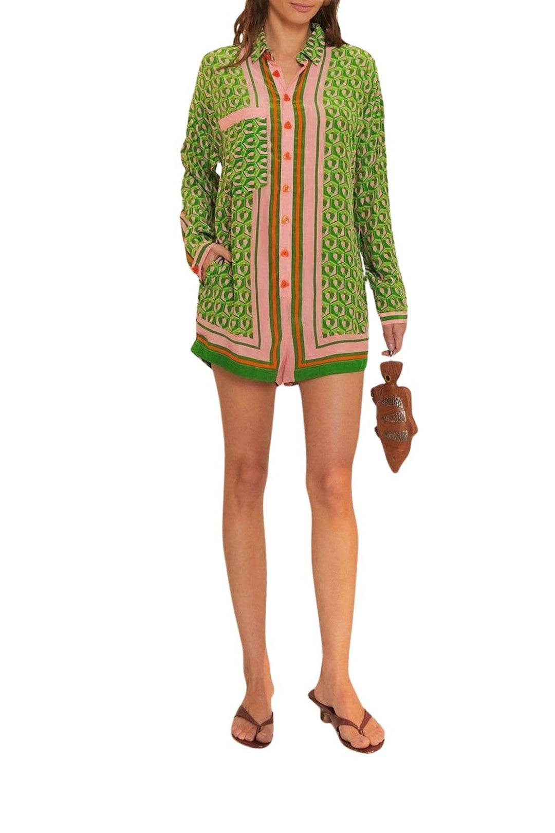 Combi-short Cashew Scarf - Vert