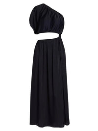 Robe longue asymétrique - Noir