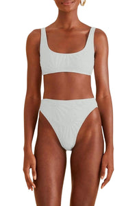 Bas de bikini Banana matelassé - Blanc