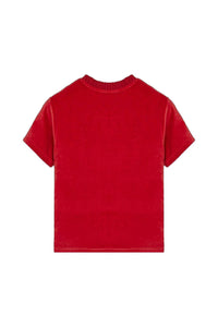 T-shirt à finition bord-côte - Rouge