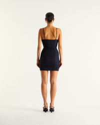 Robe courte Joya métallique - Navy