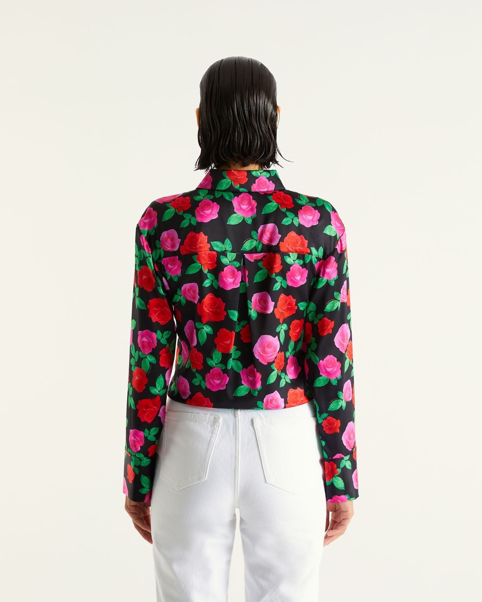 Chemise Emma en soie - Winter Roses