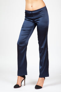 Pantalon Les intemporels en soie - Océan