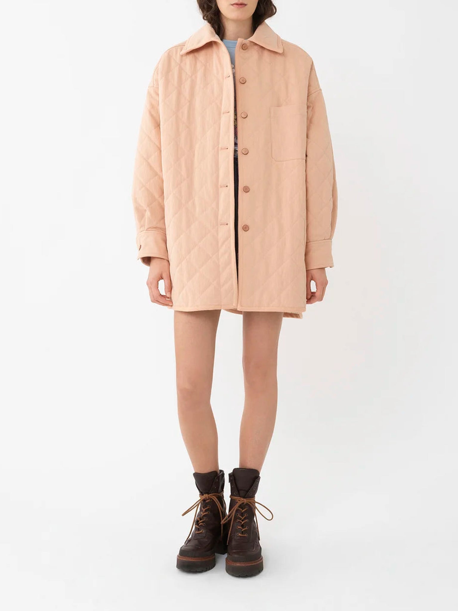 Manteau chemise matelassée - Ink Navy