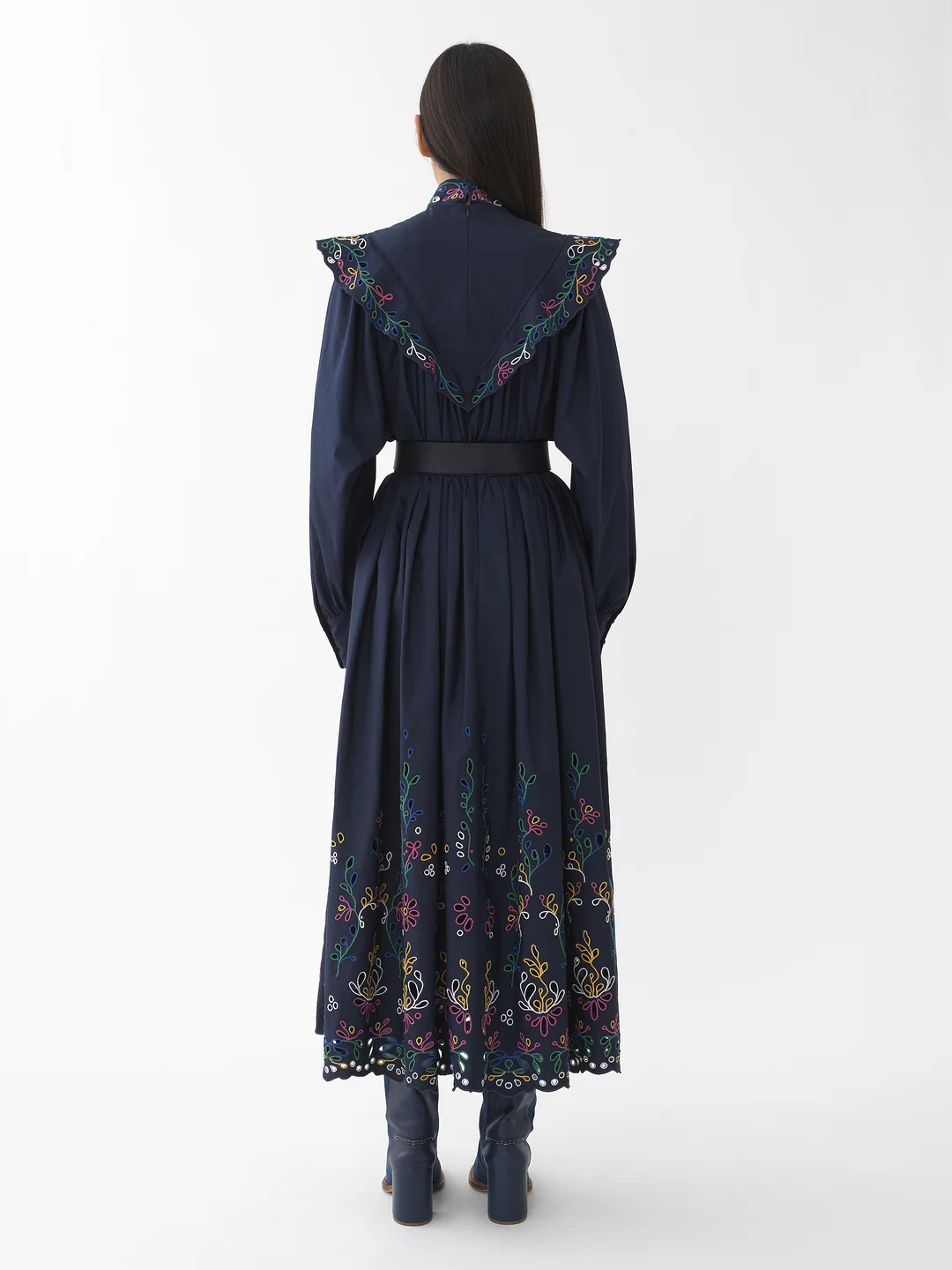 Blouse à col montant - Multicolor Blue