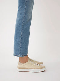 Sneakers Telma en cuir nappa doux - Nude