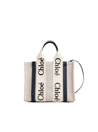 Petit sac cabas Woody à bandoulière - Blue