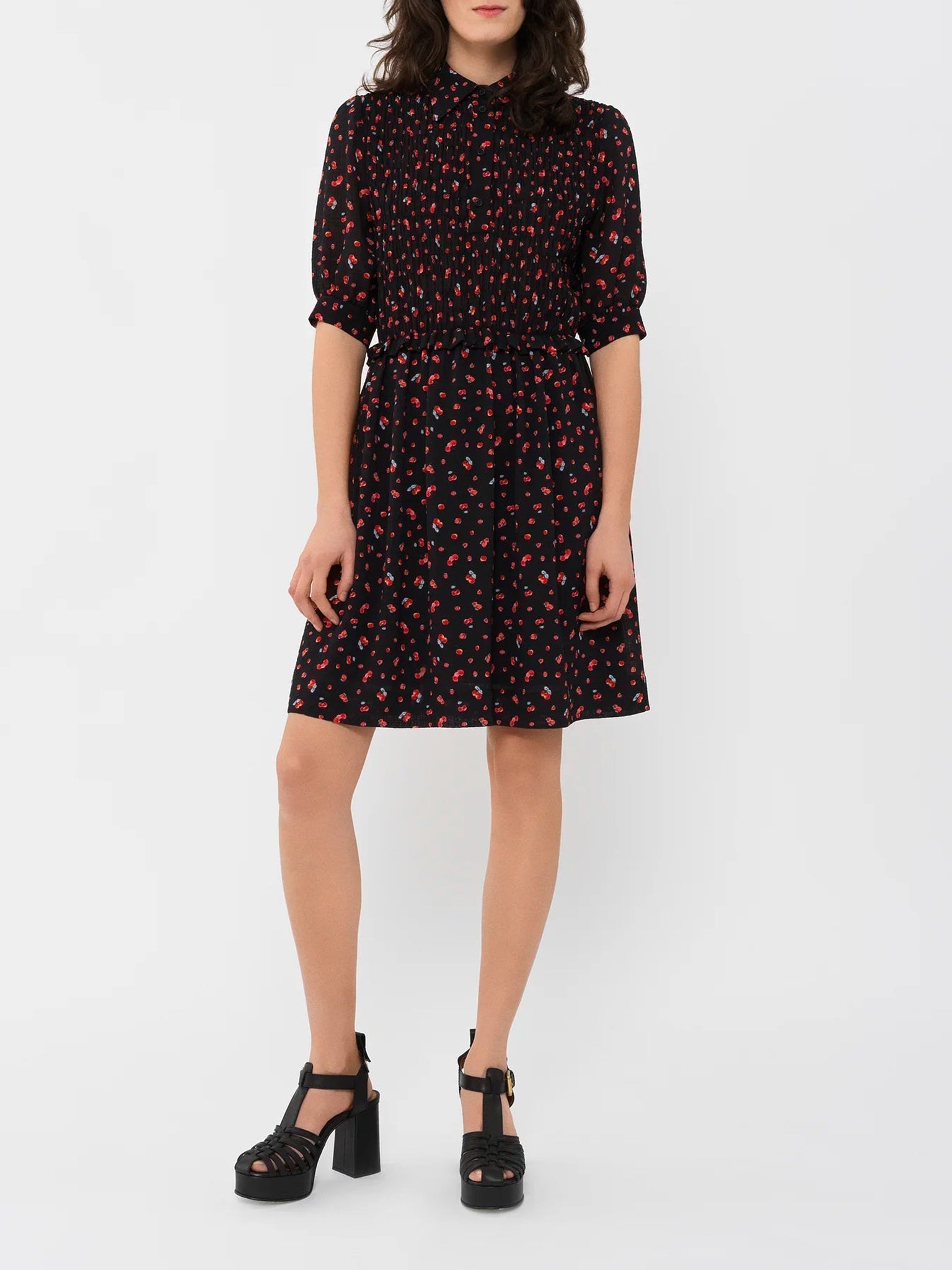 Mini robe polo - Black & Red