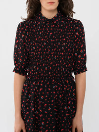 Mini robe polo - Black & Red