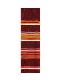 Poncho rayé à franges en cachemire - Multicolor Red