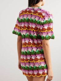 Robe Bananas en crochet en coton - Multicolore