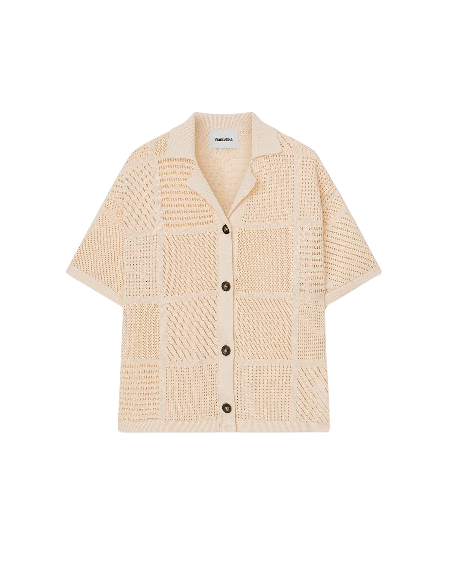 Chemise Ayaan à manches courtes - Creme