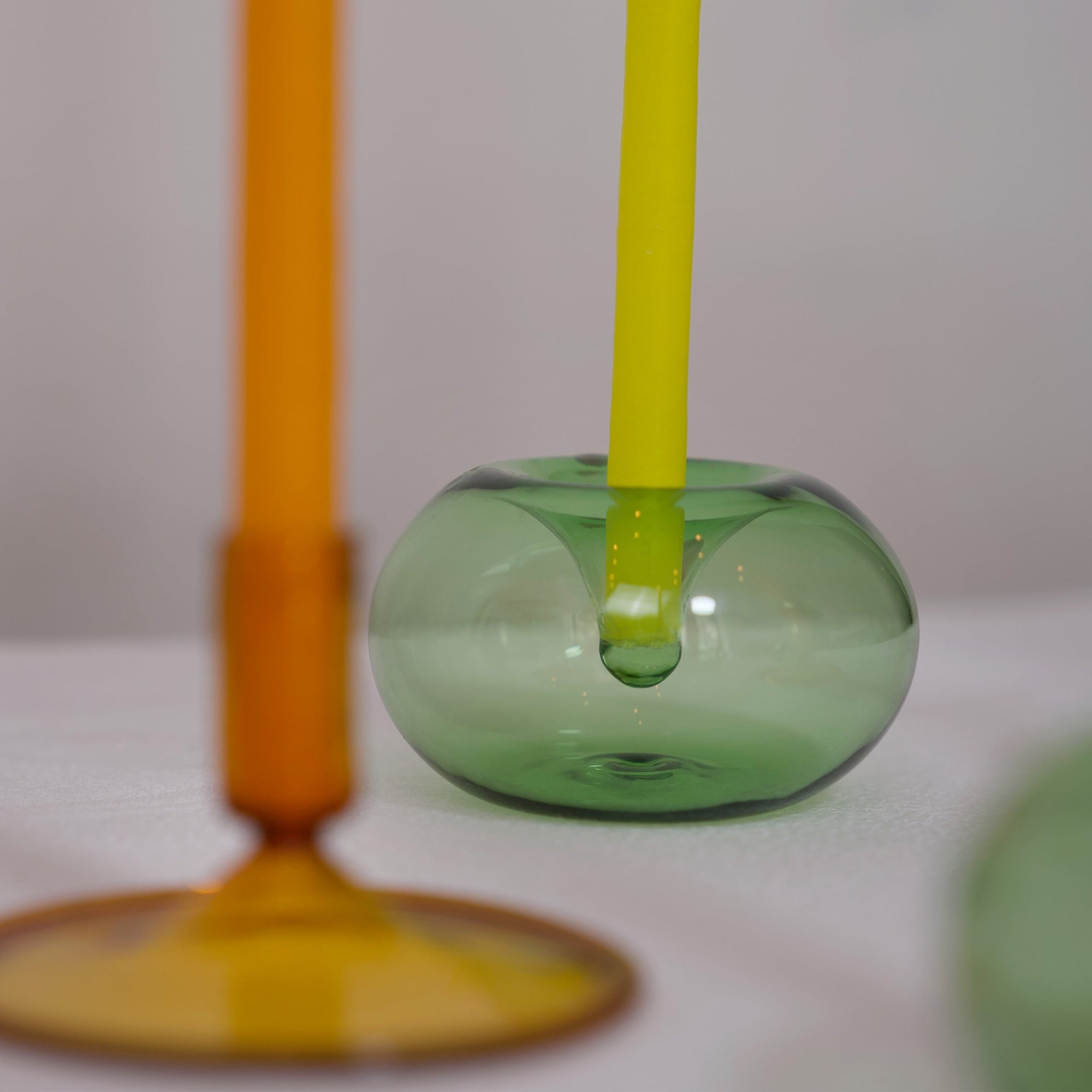 Vert & Jaune Fluo Bougeoirs - Vert & Jaune Fluo