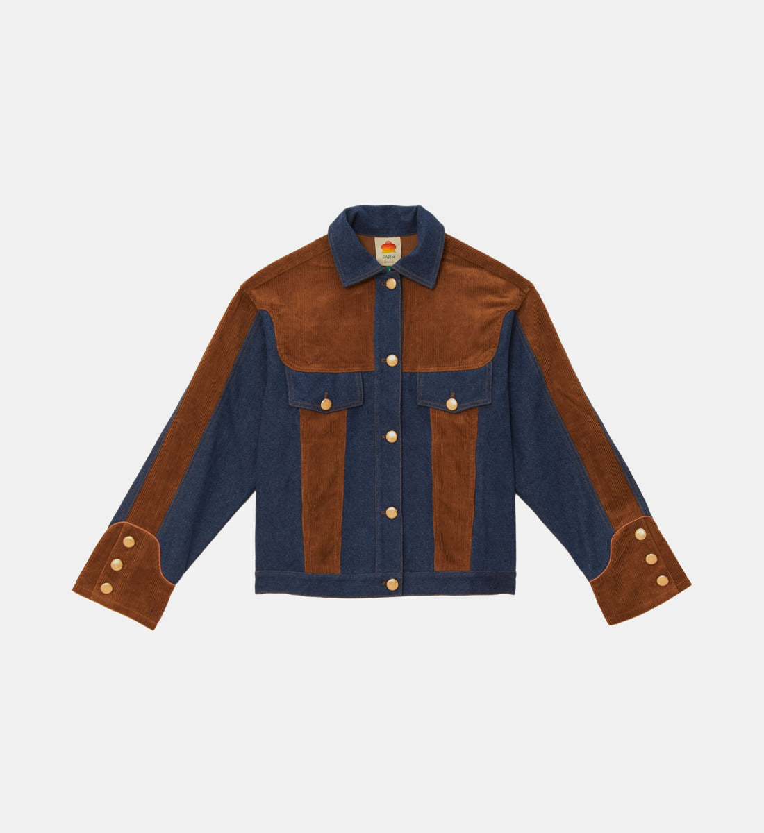 Veste en denim Western - Marron